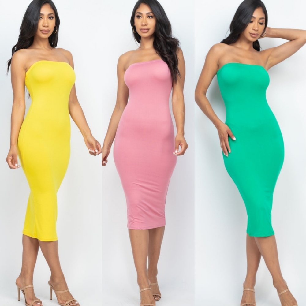 Tube Bodycon Mini Dresses Bundle of 3